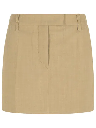 Sportmax 'fify' Virgin Wool Miniskirt In Multi