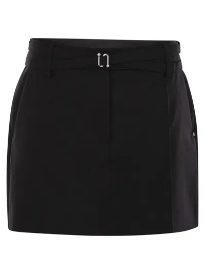 Sportmax Fify Mini Skirt With Belt In Black