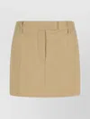 Sportmax 'fify' Beige Brown Virgin Wool Miniskirt In Multi
