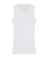 Sportmax Fine Rib Cotton Vest In White