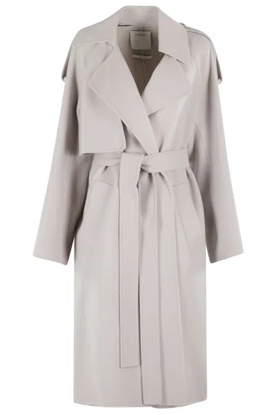 Sportmax "fiore" Coat In Gray