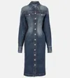 Sportmax Fiorito Denim Midi Dress In Purple