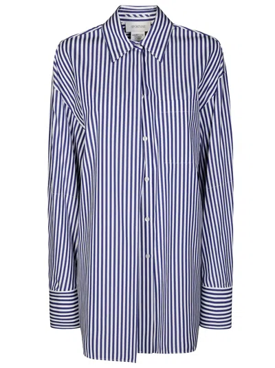 Sportmax Classic Striped Long-sleeve Shirt With Button-down Front In Multi