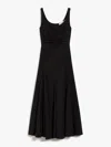 Sportmax Scoop Neck Sleeveless Dress With Flared Hem In Black