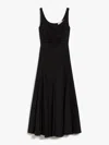 Sportmax Scoop Neck Sleeveless Dress With Flared Hem In Black
