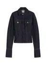 Sportmax Denim Fitted-waist Jacket In Blue