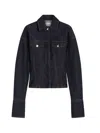 Sportmax Denim Fitted-waist Jacket In Blue