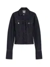Sportmax Denim Fitted-waist Jacket In Blue