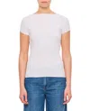 Sportmax Fitted Knitted Top With Short Sleeves In White
