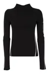Sportmax Sleeveless Top With Contrast Trim And Cut-out Detailing In Black