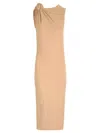 Sportmax Fitted Maxi Dress In Beige