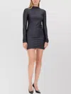 Sportmax Fitted Mini Dress Long Sleeves In Black