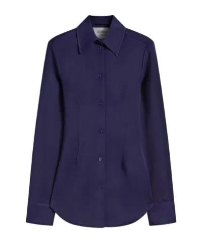 Sportmax Fitted Shirt - Runway - Dark Violet In Blue