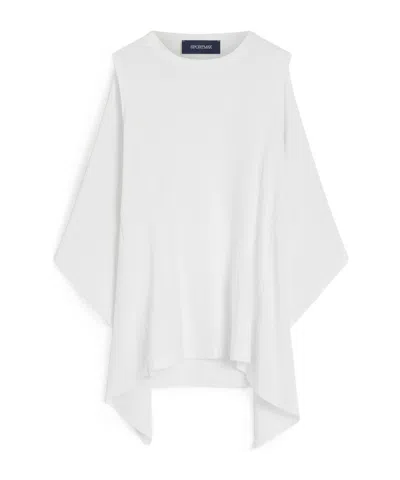 Sportmax Fitted T-shirt With Double Material In White