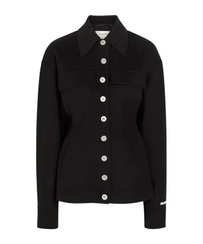 Sportmax Fitted Wool Jacket In Black