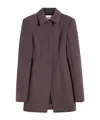 Sportmax Longline Jacket Structured Shoulders In Brown