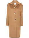 Sportmax Brown Wool Midi Coat