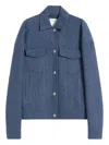Sportmax Celso Jacket With Chest Pockets And Long Sleeves In Blue