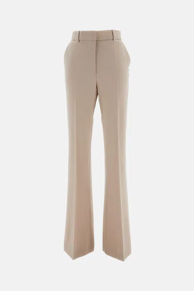 Sportmax Flare Trousers In Stretch Wool Serge In Neutral