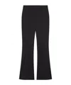 Sportmax Brown Flared Trousers In Stretch Wool In Black