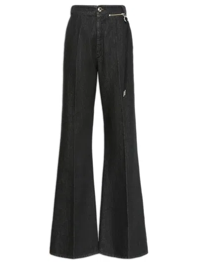 Sportmax Flared Jeans With Zip And Button Closure In Black
