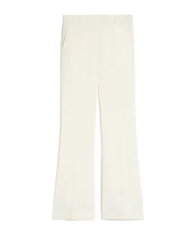 Sportmax Flared Pants With Belt Loops In White