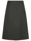 SPORTMAX FLARED SKIRT IN ANTHRACITE BLACK