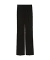 Sportmax Flared Virgin Wool Tailored Trousers In Black