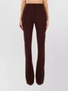 Sportmax Flared Trousers With Pockets And Loops In Brown