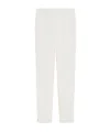 Sportmax Flared Viscose And Linen Twill Trousers In White