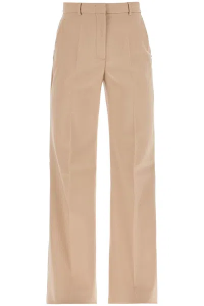 Sportmax Flared Wool Stretch Pants In Beige