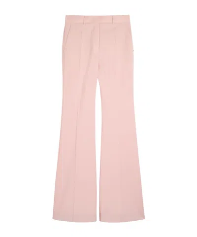 Sportmax Flared-leg Wool Trousers In Pink