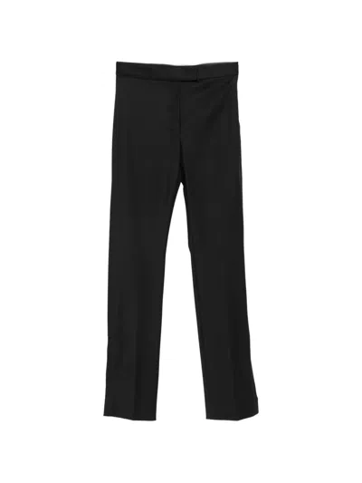 Sportmax Flat-front Trousers In Black