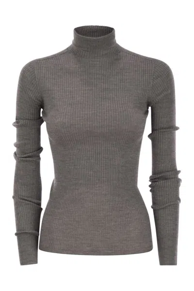 SPORTMAX SPORTMAX FLAVIA - TURTLENECK SWEATER IN VIRGIN WOOL