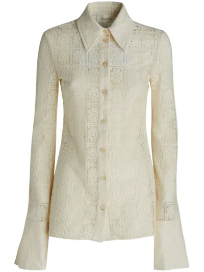 SPORTMAX FLORAL-LACE SHIRT