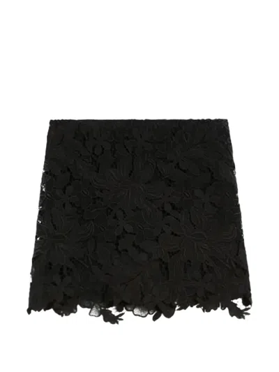 Sportmax Floral Lace Short Skirt In Animal Print