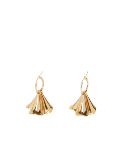 Sportmax Floral Pendant Earrings In Gold