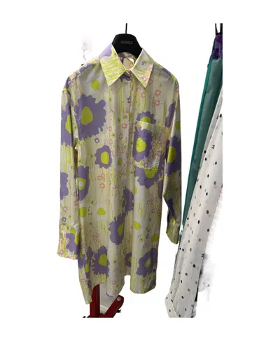Sportmax Floral-print Belted Shirt Dress In Multi
