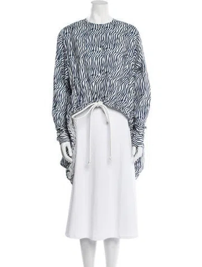 Pre-owned Sportmax Floral Print Jacket In Blue