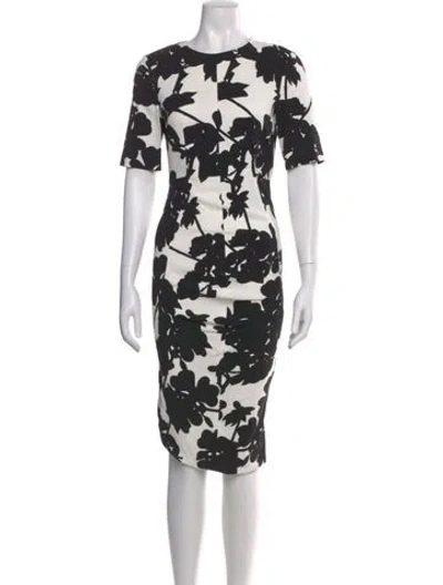 Pre-owned Sportmax Floral Print Knee-length Dress In Multi
