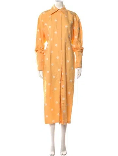 Pre-owned Sportmax Floral Print Long Dress W/ Tags In Multi