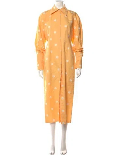Pre-owned Sportmax Floral Print Long Dress W/ Tags In Multi