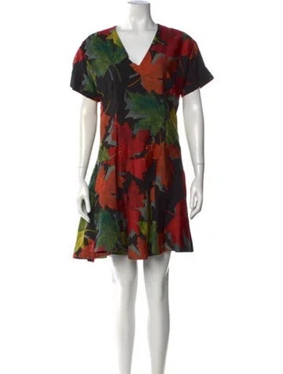 Pre-owned Sportmax Floral Print Mini Dress In Multi