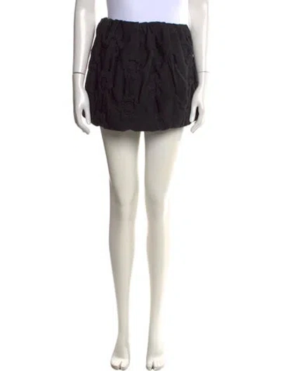 Pre-owned Sportmax Floral Print Mini Skirt W/ Tags In Black