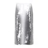 Sportmax Gradient Sequin Pencil Skirt In Metallic