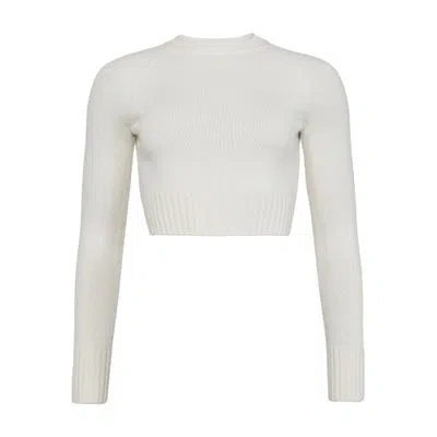 Sportmax Fragola Crew-neck Sweater In Off-white