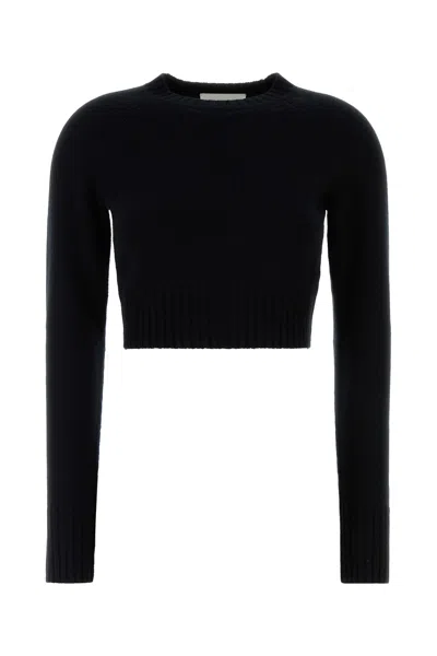SPORTMAX MAGLIONE FRAGOLA IN MISTO LANA NERA DONNA