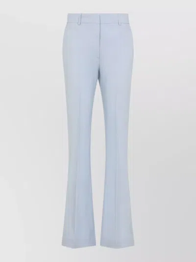 Sportmax Fragola Tailored Flare Viscose Blend Trousers In Blue
