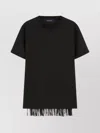 Sportmax Fringe Detail Jersey T-shirt In Black
