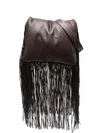 Sportmax Fringed Clutch Bag In Brown